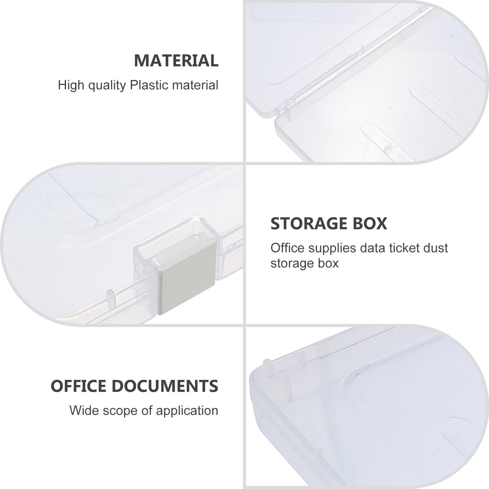 YARNOW A5 Plastic Document Storage Box with Lid Compact Office File