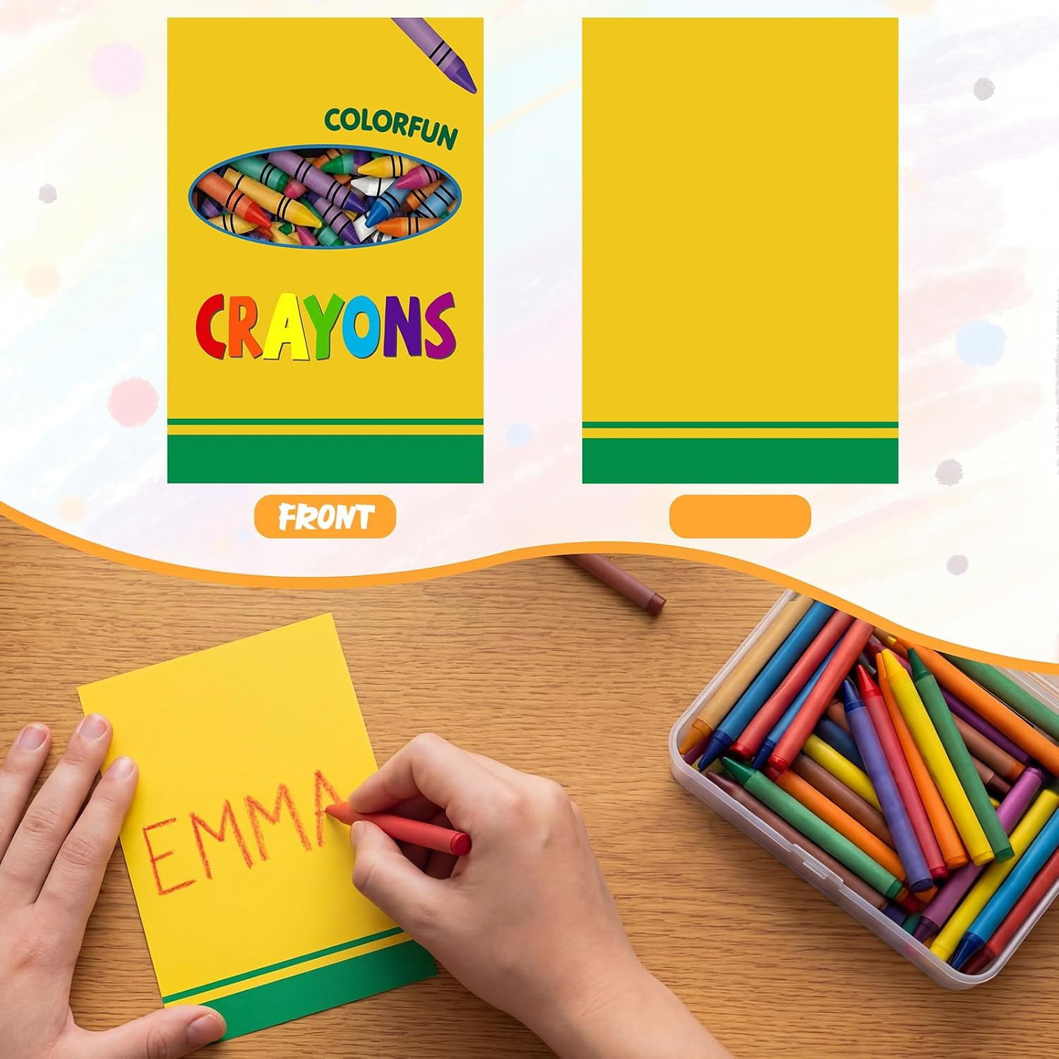 Yungyan 30 Pcs Crayon Organizer for Classroom Bulk Clear Plastic Crayon Case wit