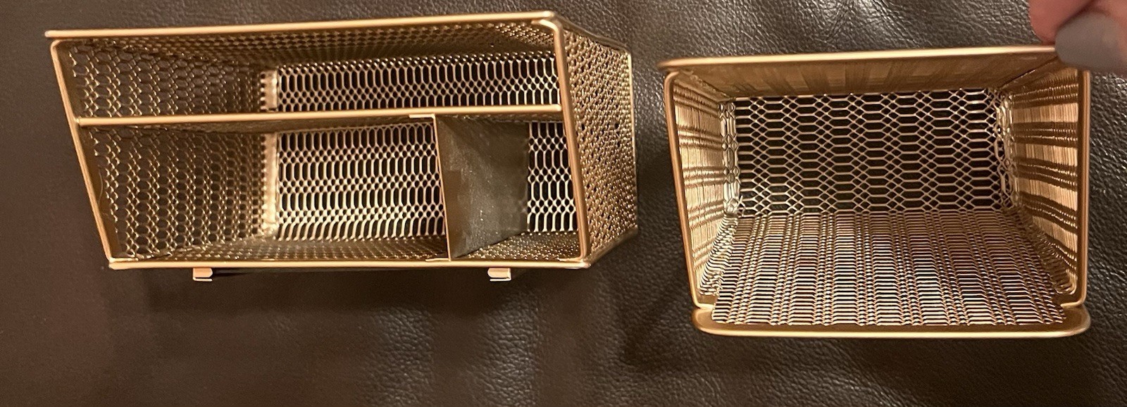 3-Piece Gold Magnetic Desk Organizer set.