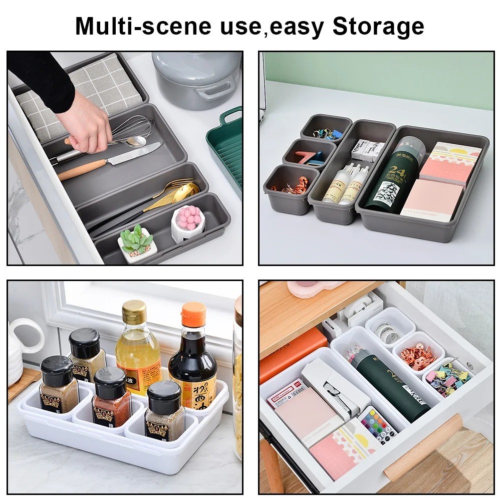 15 PCS Interlocking Desk Drawer Organizer Separator for Office,Bathroom,Kitch***