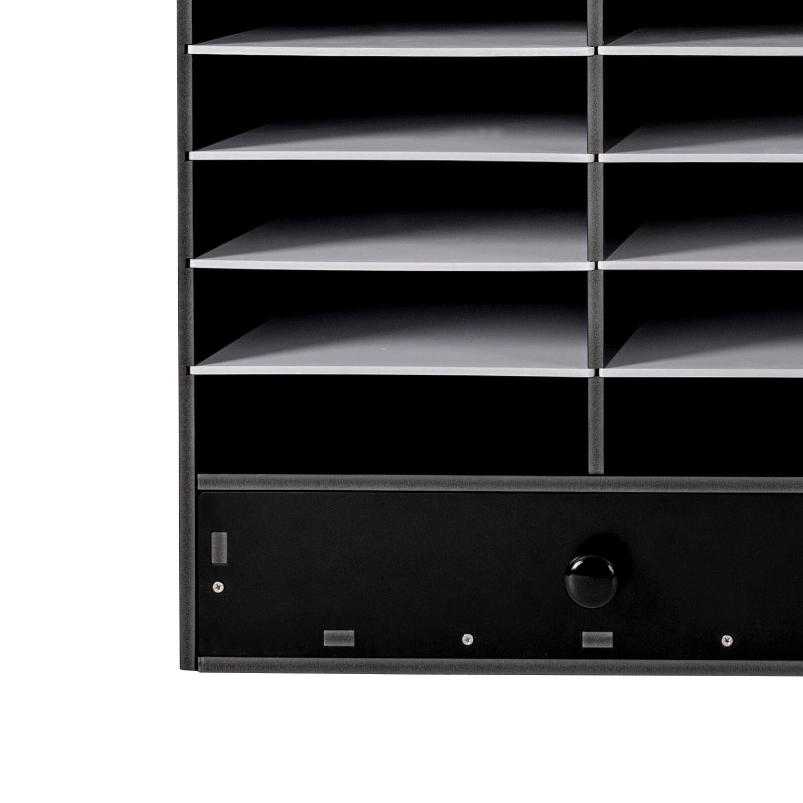 PVC 32-Slots Office File Storage Shelf Organizer Desk Folders Mail Sorter Rack