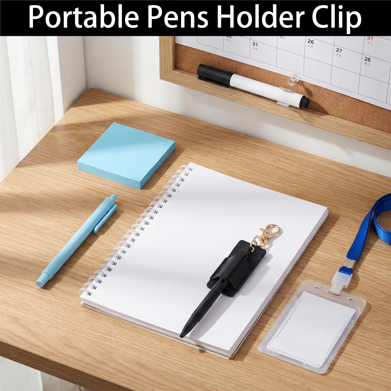4×6 Inch Leather Mini Clipboard with Pen Holder for Receipts Nurses Teachers