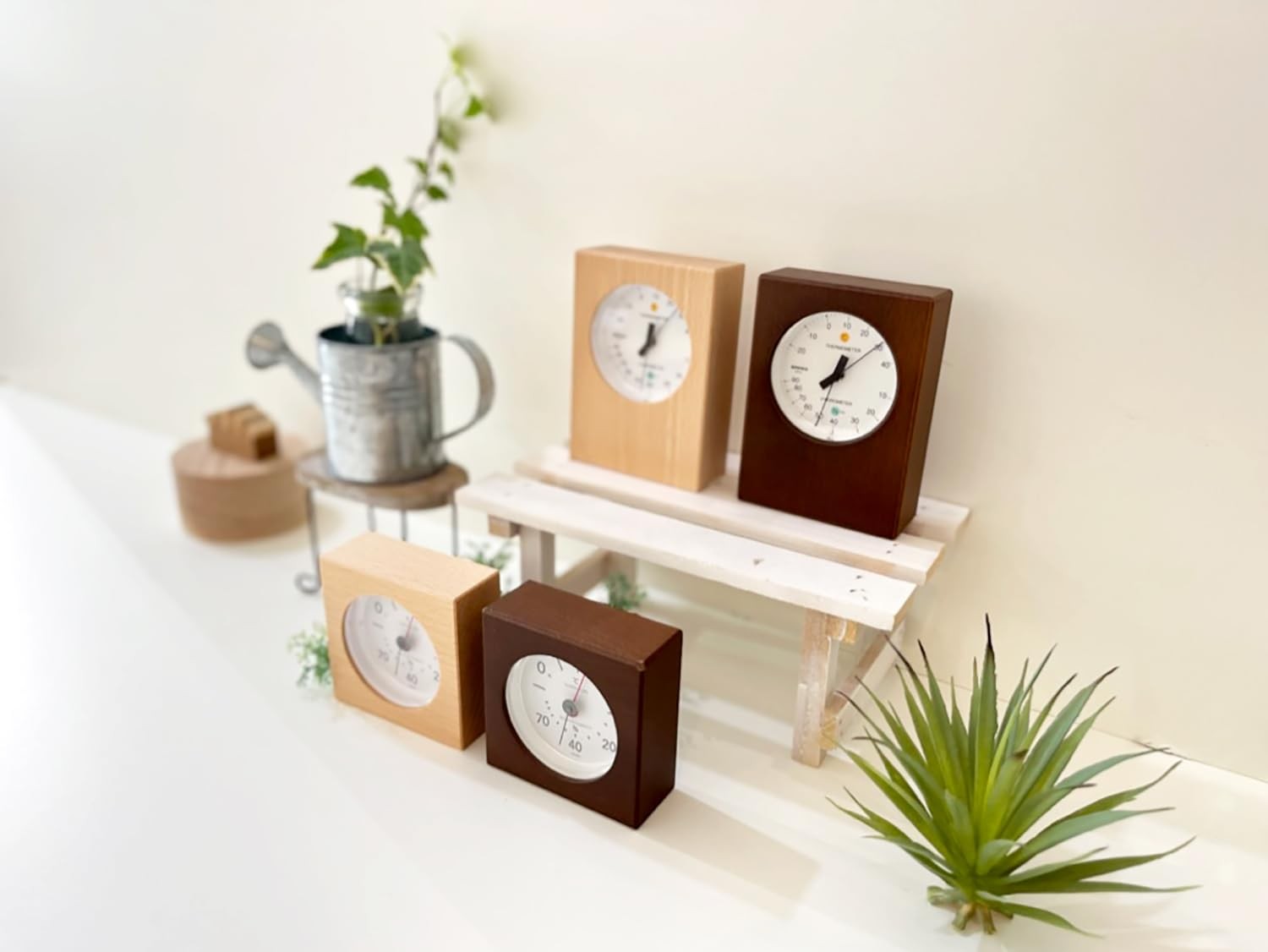 KATOMOKU Hygrometer Natural Square Wooden Wall & Desk Japan