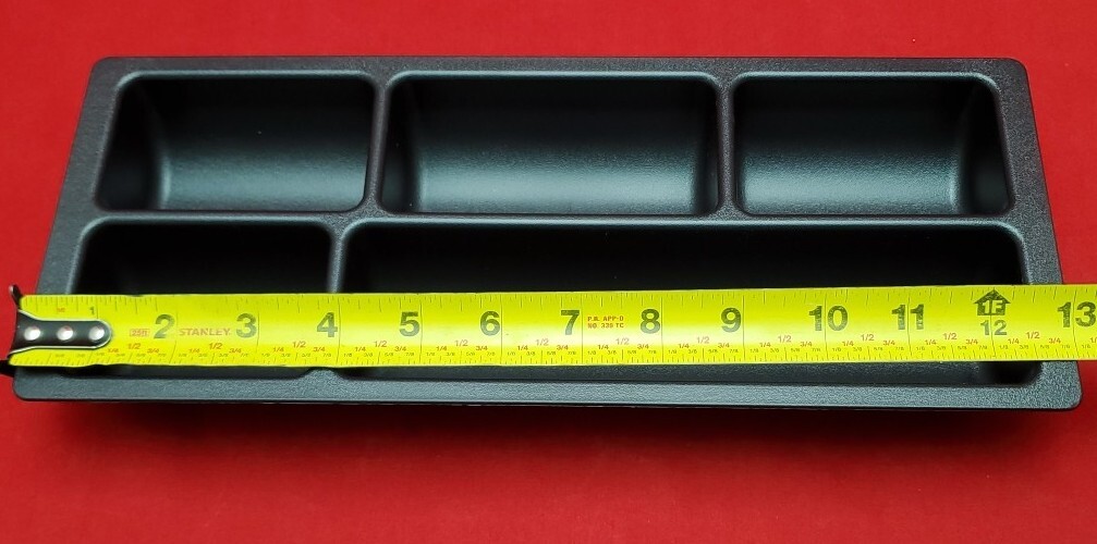 Steelcase 13″ × 5 1/2″ Desk Drawer Organizer Black Plastic P/N 89-3513212 New