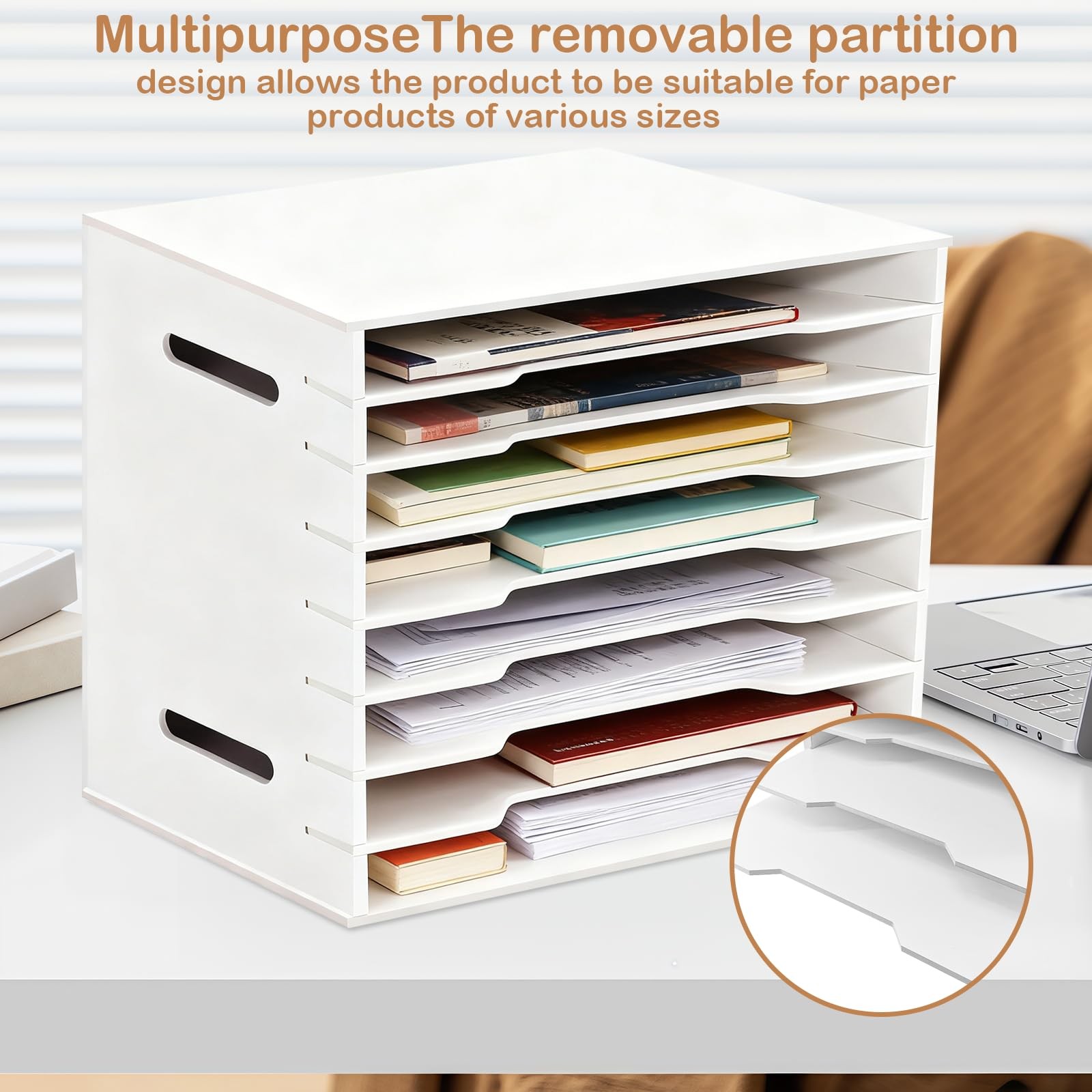 16″x20″ Paper Organizer Storage for Desk, 8 Tier Construction File Organizer …