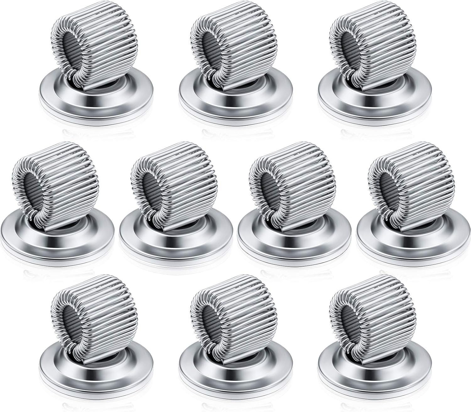 Outus 10 Pcs Silver Pen Holder Clips Manganese Steel Pen Holder Self Adhesive