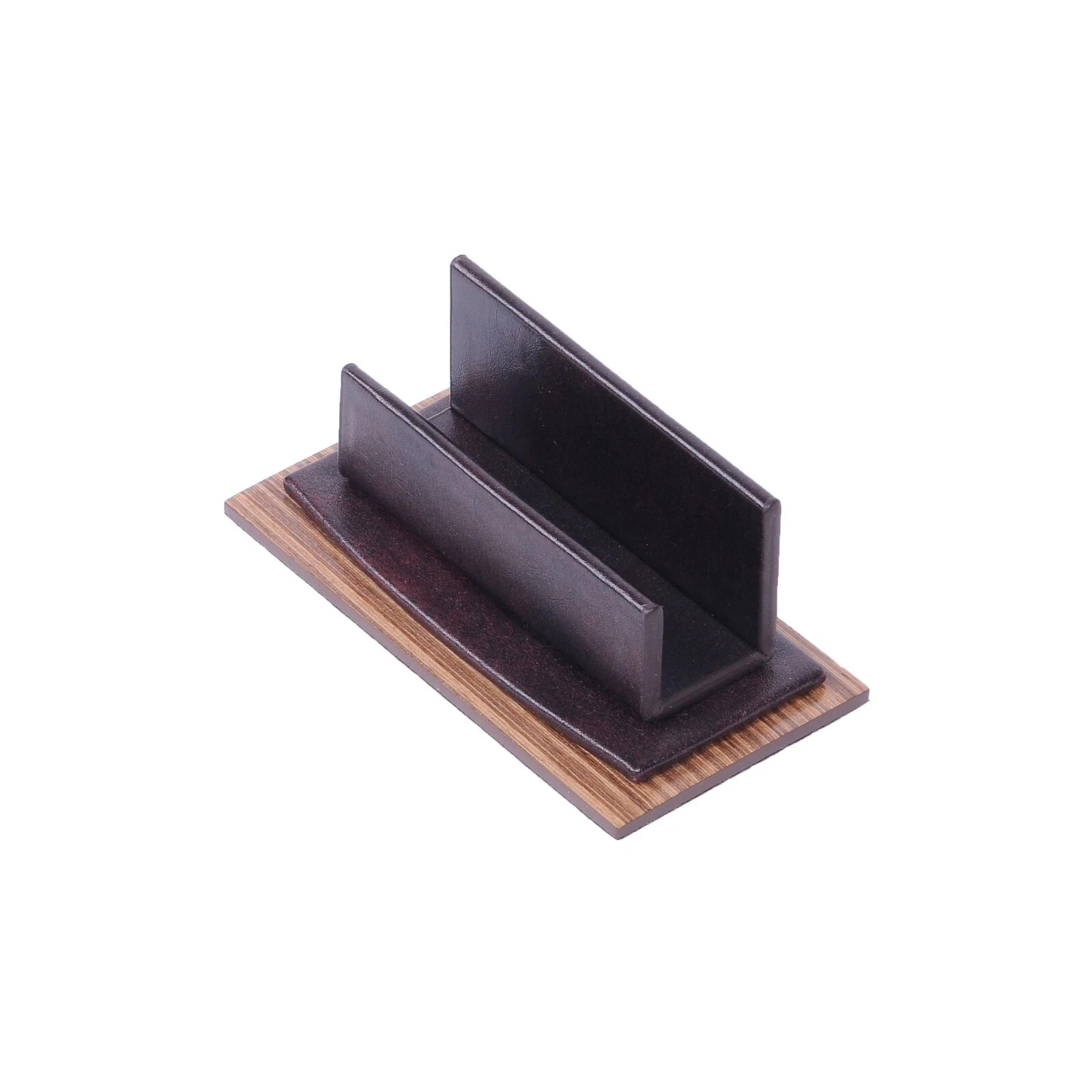 Luxury Leather&Wood Desk Set 11 Pcs with Double Tray Desk Organizer Brown