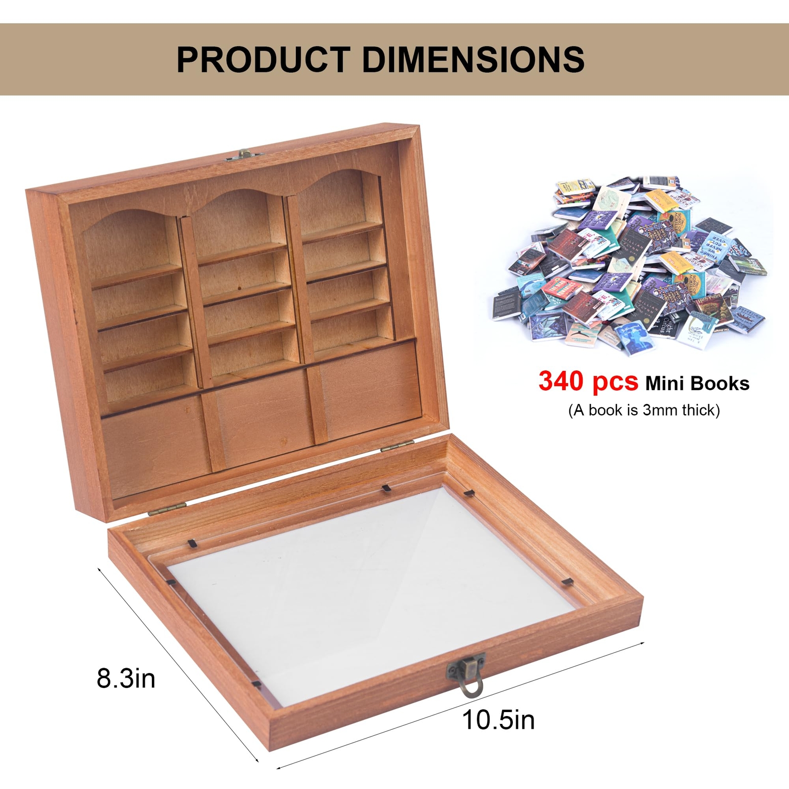 Anxiety Bookshelf Mini Books with 340 Minibooks Portable BookshelfStress-Reli…