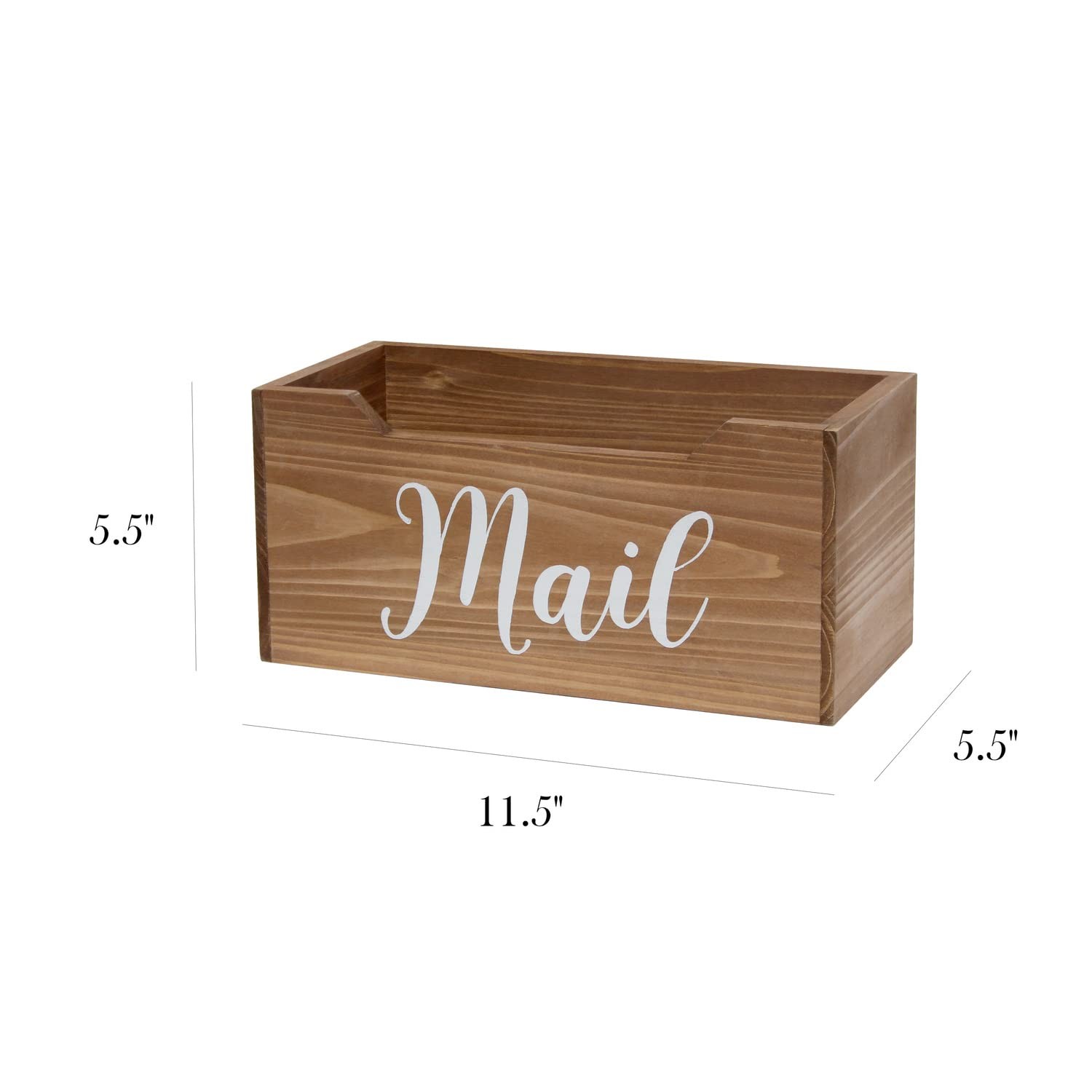 HG2010-NMW Rustic Farmhouse Wooden Tabletop Decorative Script Word Mail Organ…