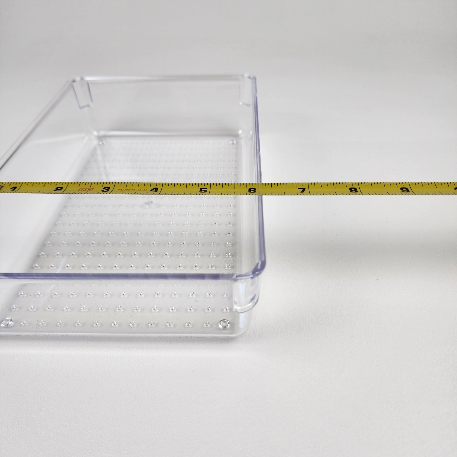 4 Pack Clear Drawer Organizer Tray Set Plastic Storage Bins Desk Kitchen Bathroo