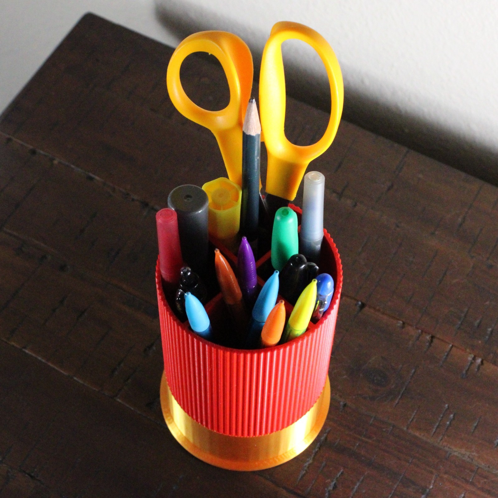 Shotgun Shell Pen Holder – 3D Printed Desk Organizer – Ammo Style Office Gift