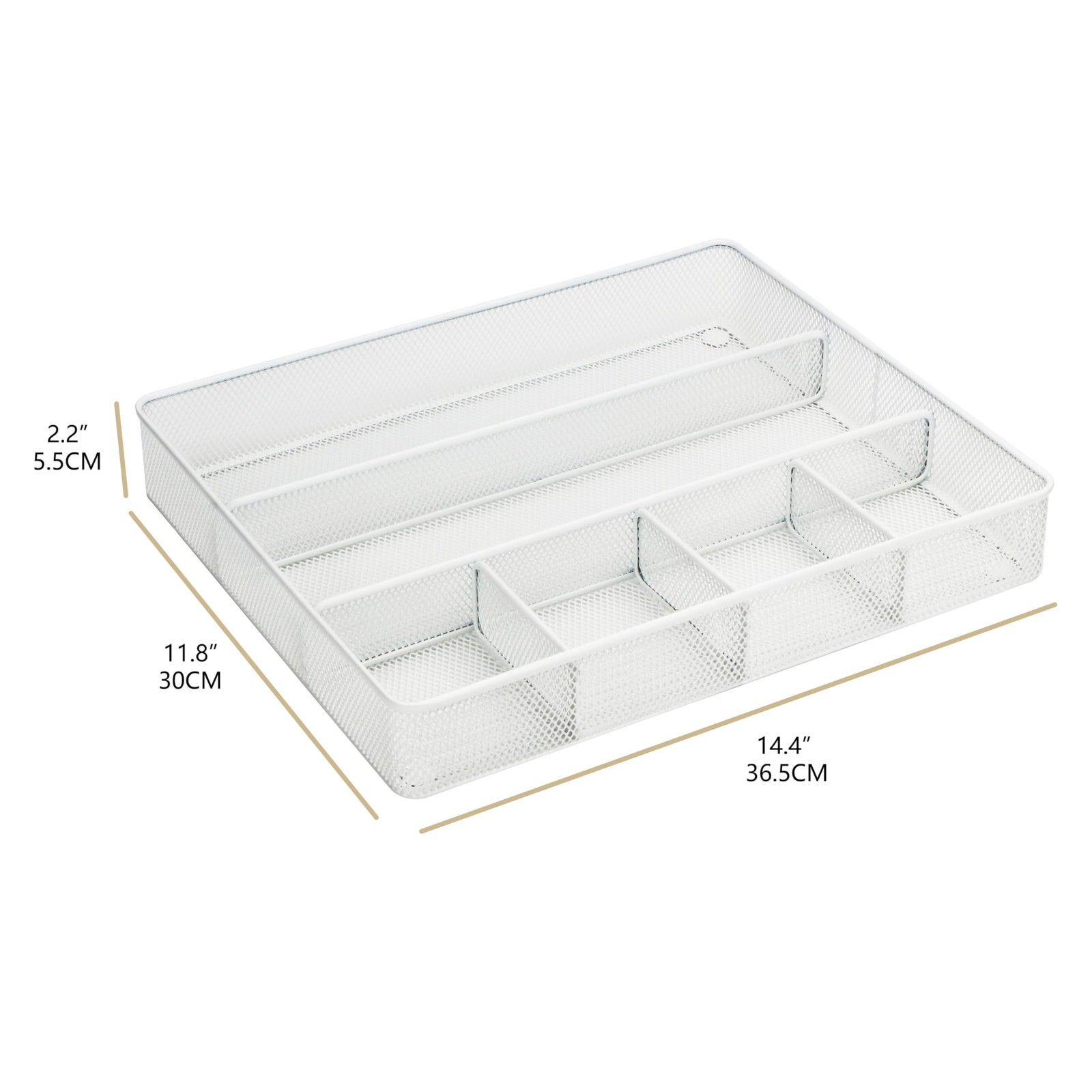 Annova Desk Top Organizer Tray for Office Organization Metal Mesh Storage T…