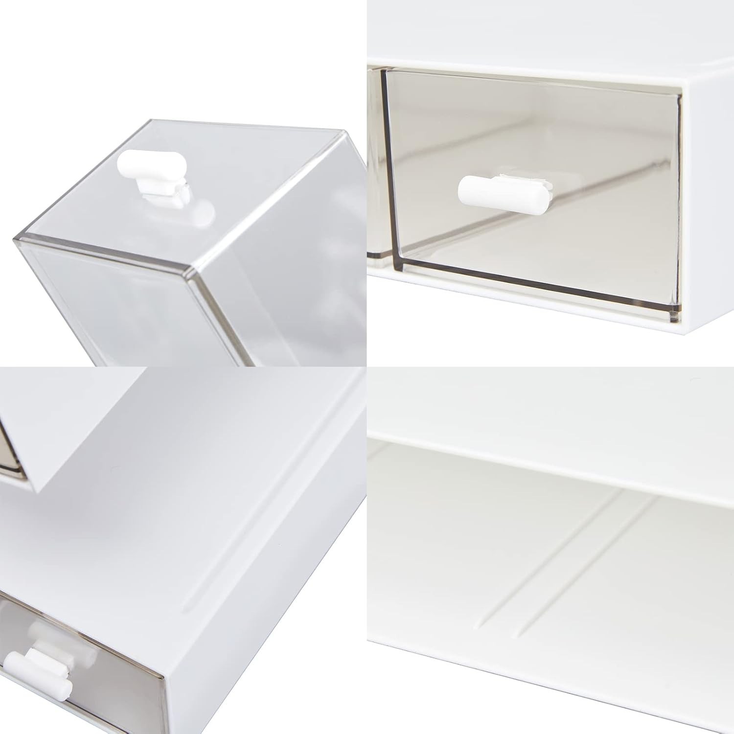 Compact Clear Plastic Desk Organizer with 3 Drawers – Tidy Your Workspace Today!