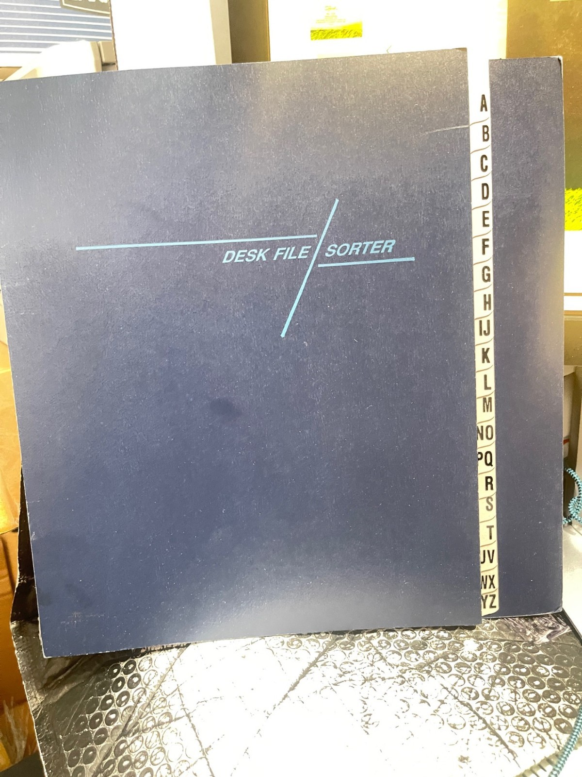 Vintage Smead Desk File/Sorter Alphabetic A-Z 20 Dividers Dark Blue(M15)