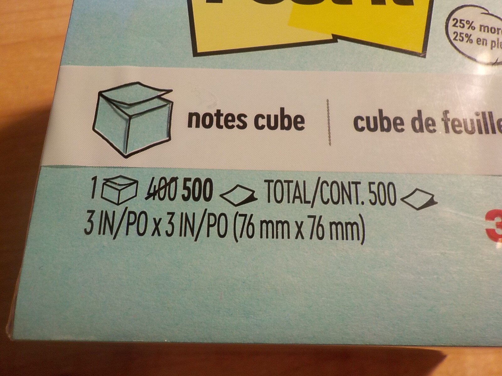 POST-IT Note Cube 3M 500 Sheets 3 x3 NEW Bonus 45 Sort & Stick Lined Index Cards