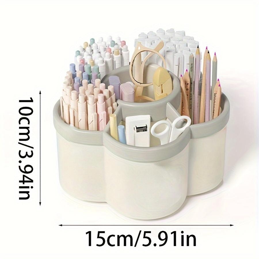 360° Rotating Cute Pen Holder Large Capacity Desktop Stationery Storage