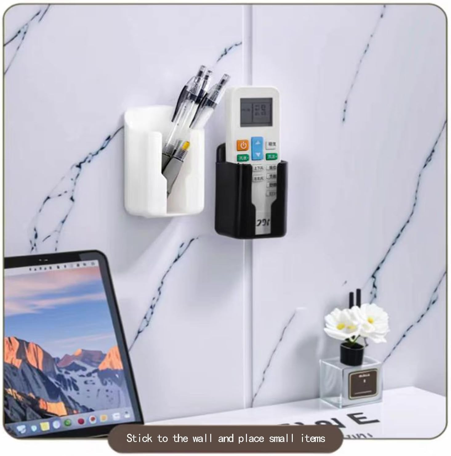 6Pcs Remote Control Organizer Wall Adhesive Pen Holder for Home Office School Op