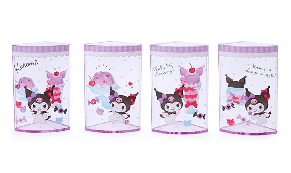 JAPAN Kuromi Purple Desk Organizer Rolling Pen Stand Holder Stand Storage