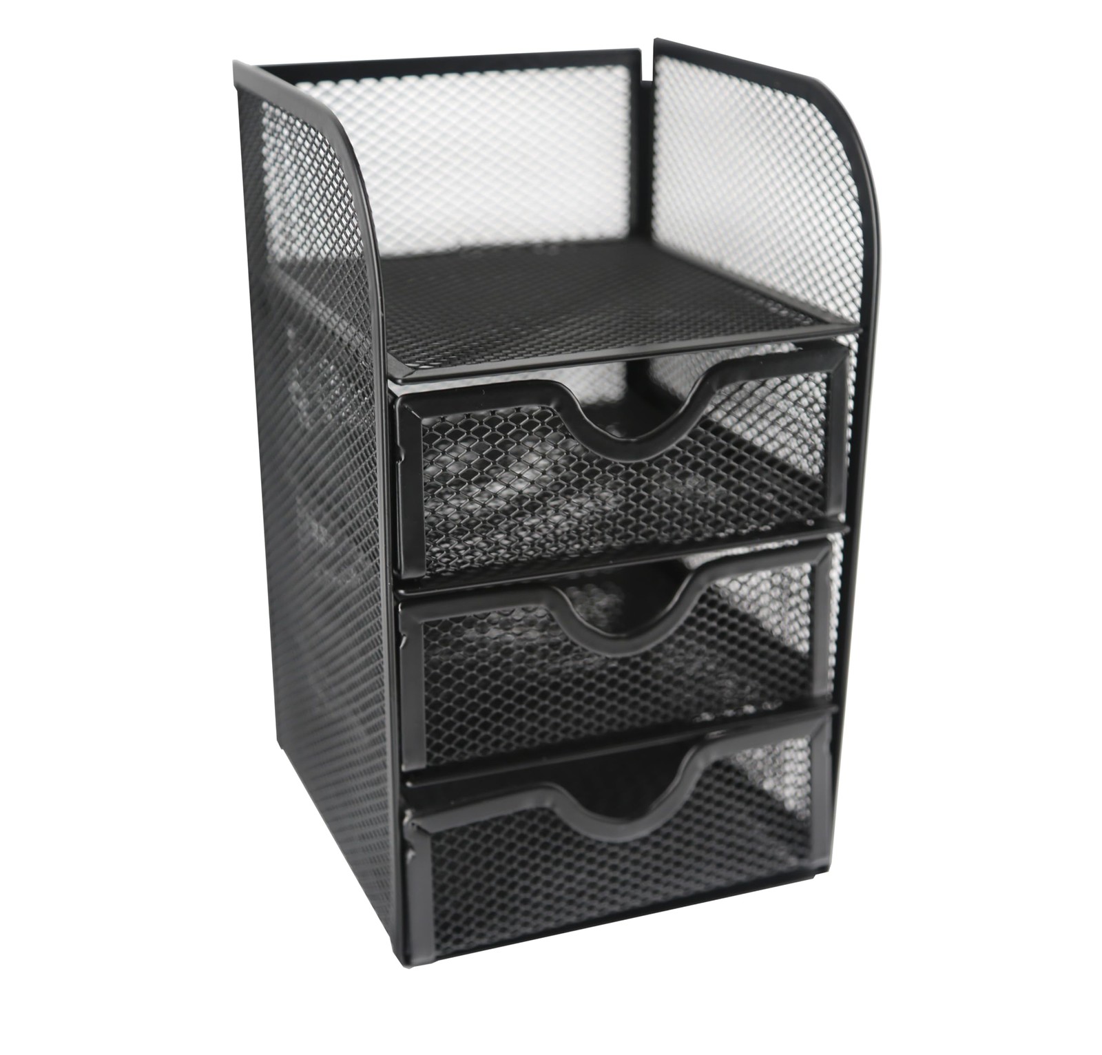 Huron Desktop Mini 3-Drawer Supplies Organizer (1/4/24/96) (1 pc) Black