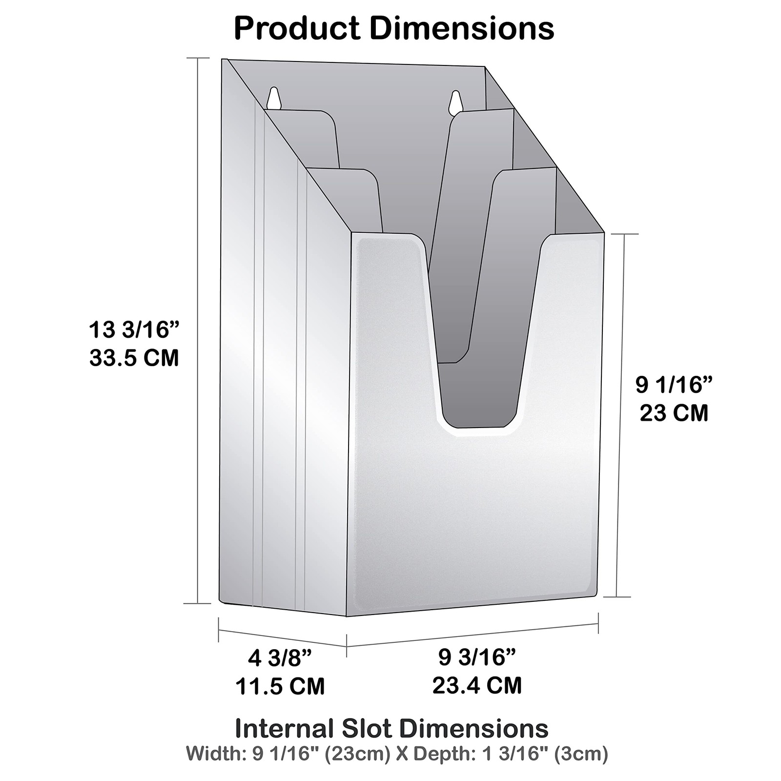 Vertical Triple File Folder Holder Organizer Plastic Clear Green Sorter Desk