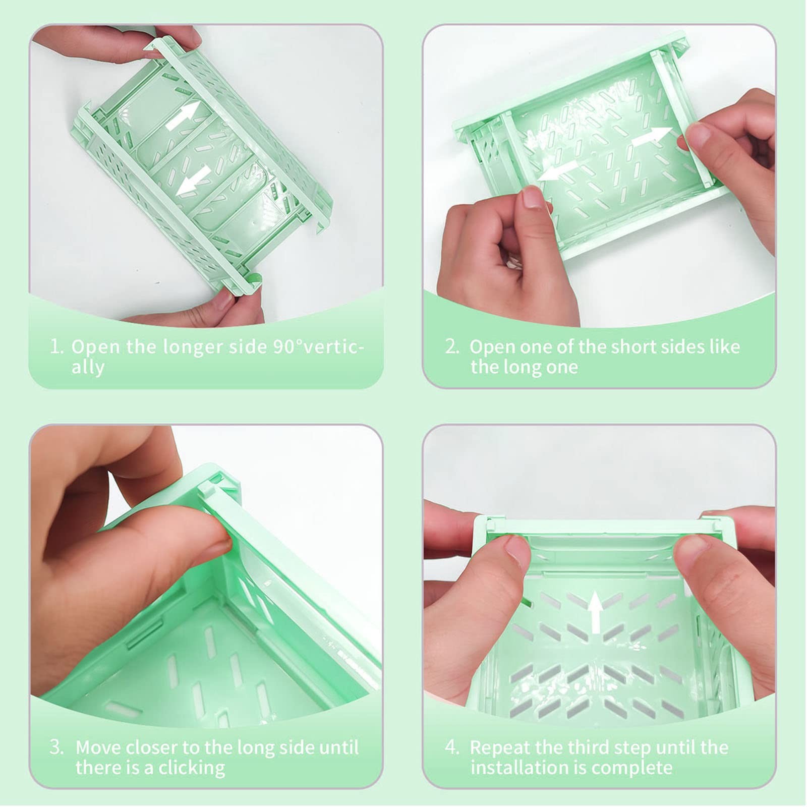 3 Pack Large Plastic Storage Basket for Shelf Organizing, 3