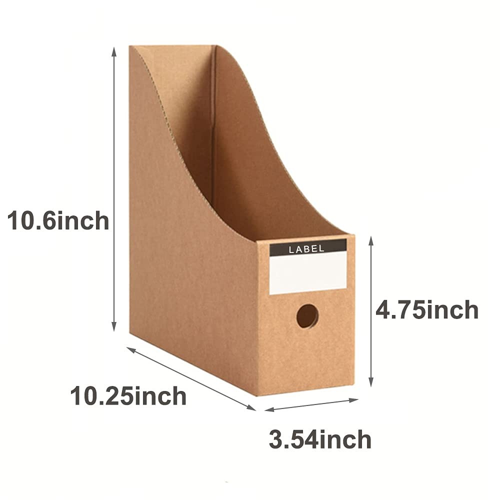 Fiyerna Foldable Desk File Holder Organizer Sturdy Cardboard Magazine Storage…