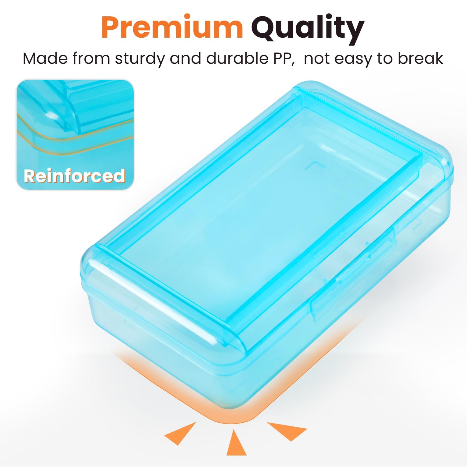 Double Layer Pencil Box, Large Hard Pencil Case Organizer, Clear Plastic Cray…