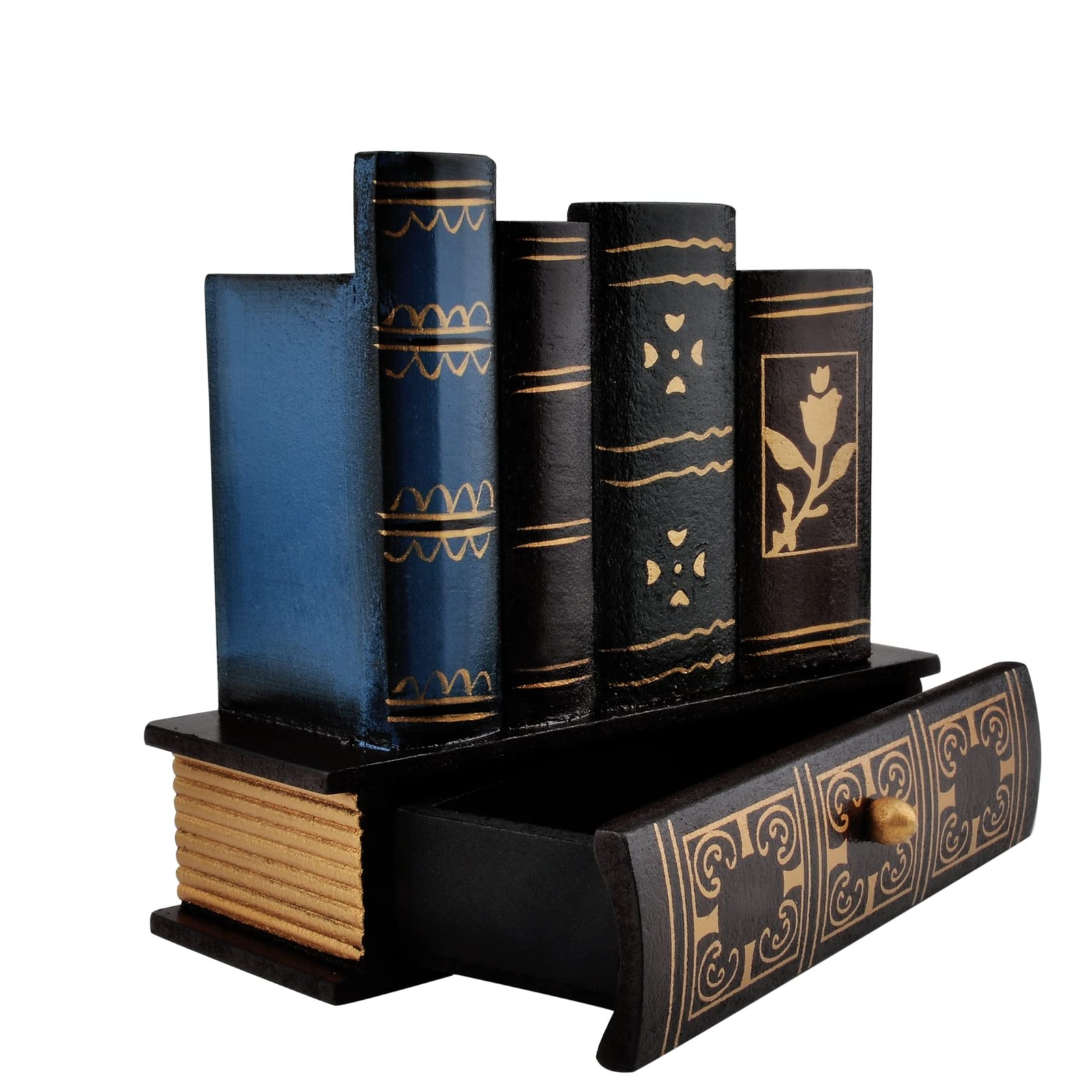 POWER UNICO FLOWER Vintage Book Pen Holder Retro Desk Organizer with 116