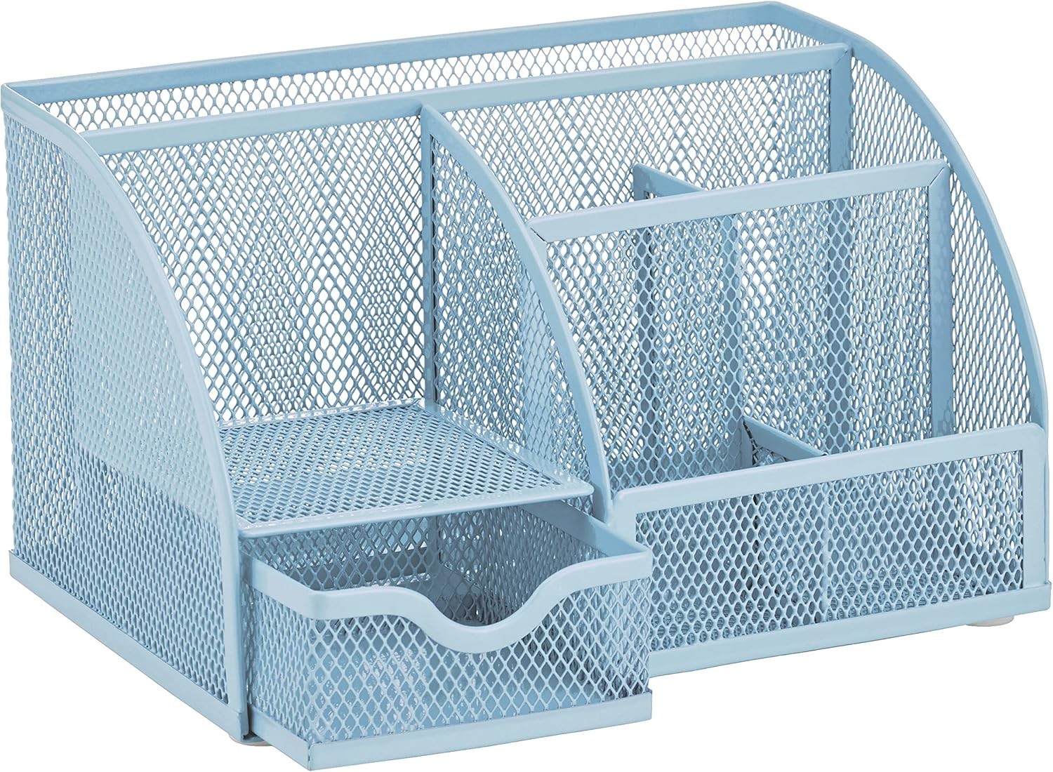 Stylish Blue Desk Organizer with Drawer – Office Essential