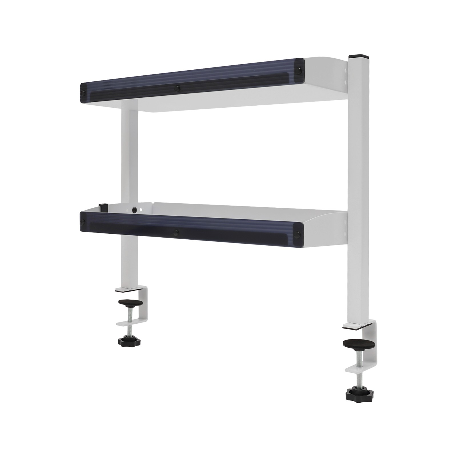 Desk Organizer Shelf, Clamp-on Desk Storage Shelves Desktop or Under-Desk