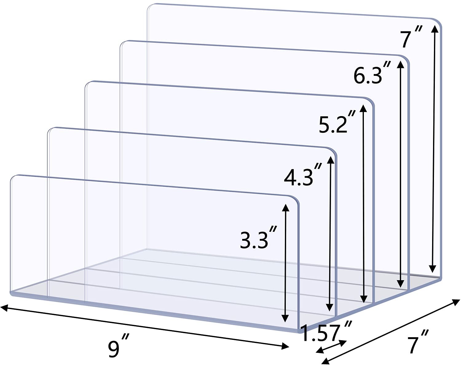 File Organizer for Desk, Mail Organizer Countertop,Sooyee 4-Section File Holder