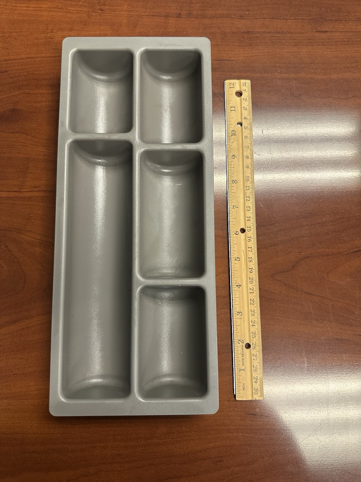 Steelcase 13″ × 5 1/2″ Desk Drawer Organizer Gray Plastic P/N 89-3513212 New