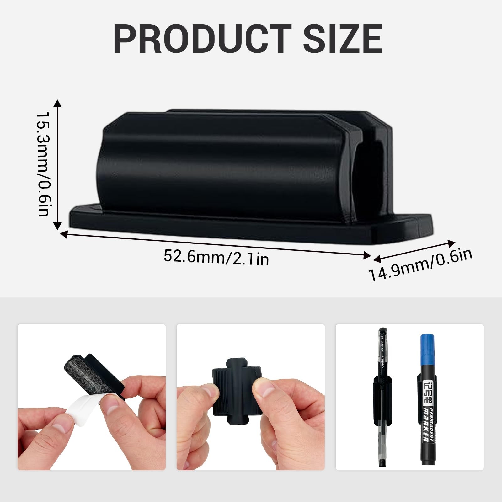 Gkweres 20Pcs Adhesive Pen Holder, Multi-functional Silicone Pencil Holder, M…