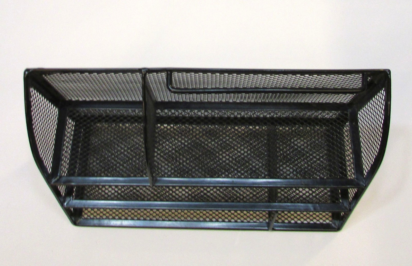 Black Steel Mesh School Home Office Desktop Organizer Horizontal or Vertical
