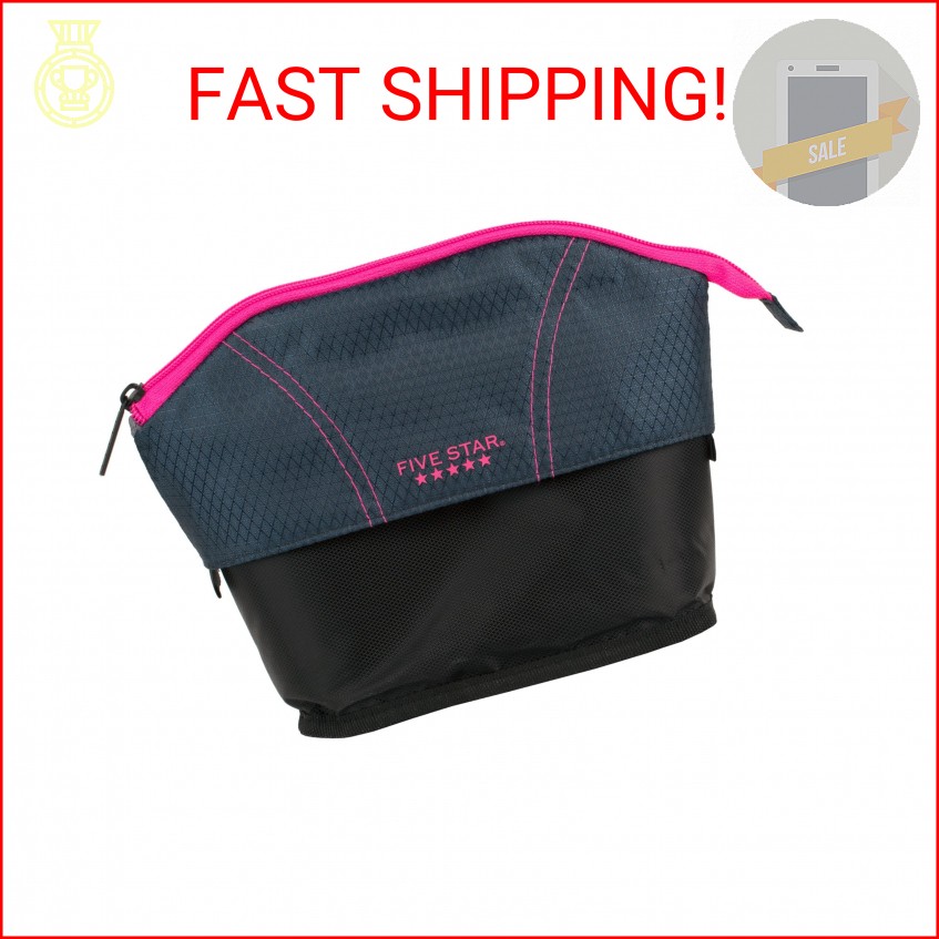 Five Star Pencil Pouch, Pen Case, Quick View Expandable Zipper Pouch, Storage Or