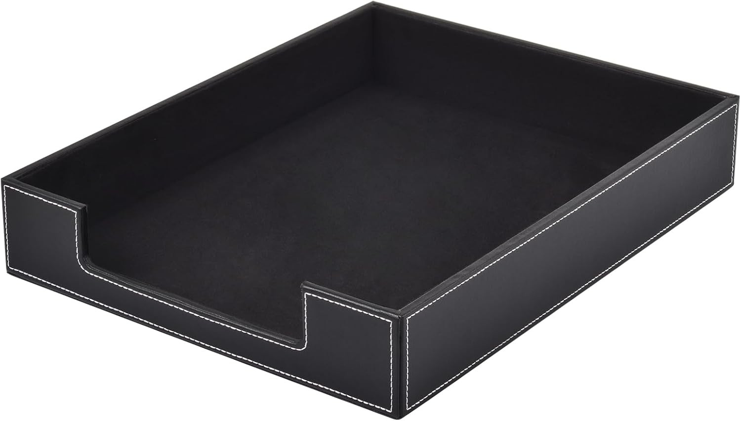 Leather Letter Tray, Office Supplies Desk Organizer for Mail Paper Files Magazin