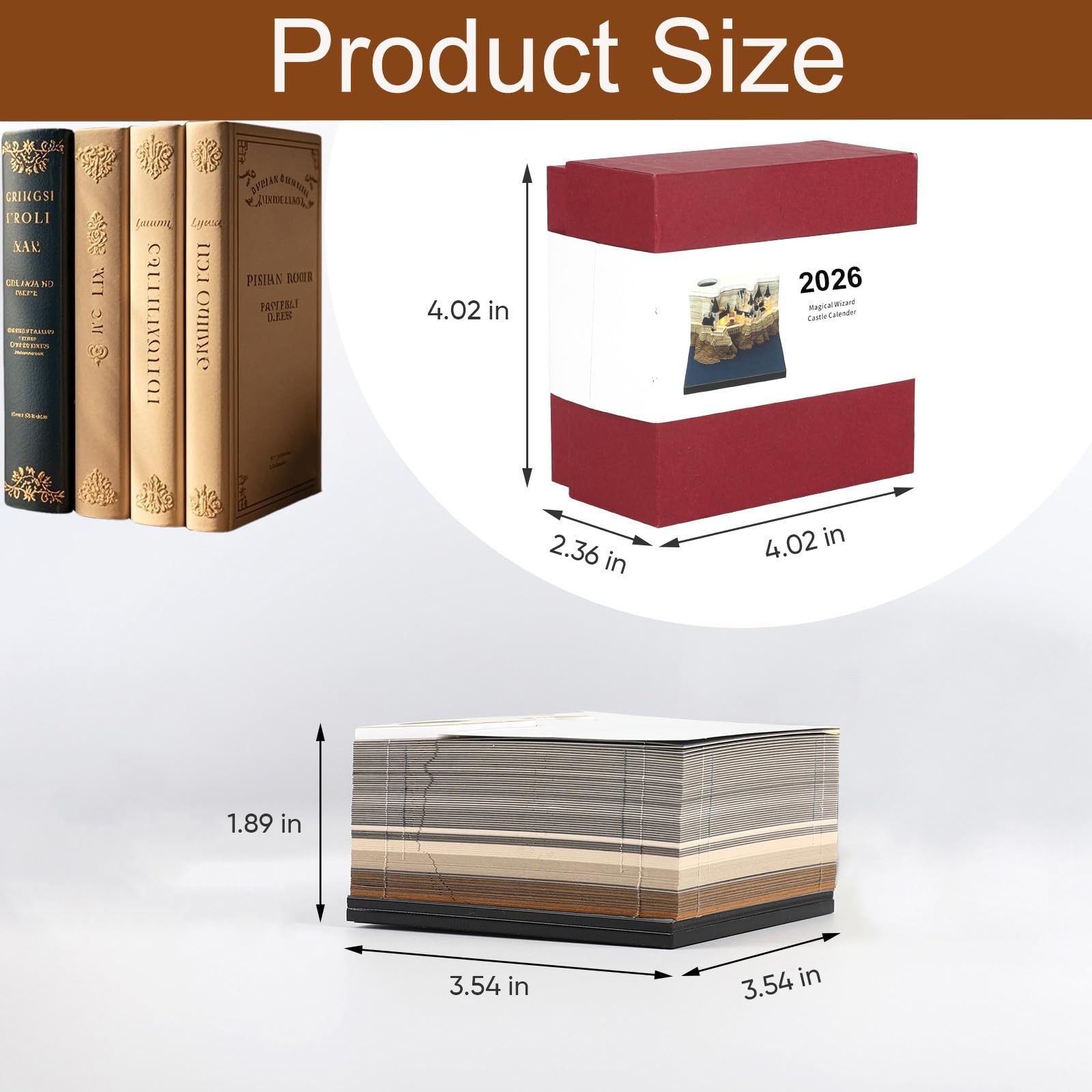 3D Calendar 2026,Time Piece 2026,3 D Desktop, Magical Castle(2026)