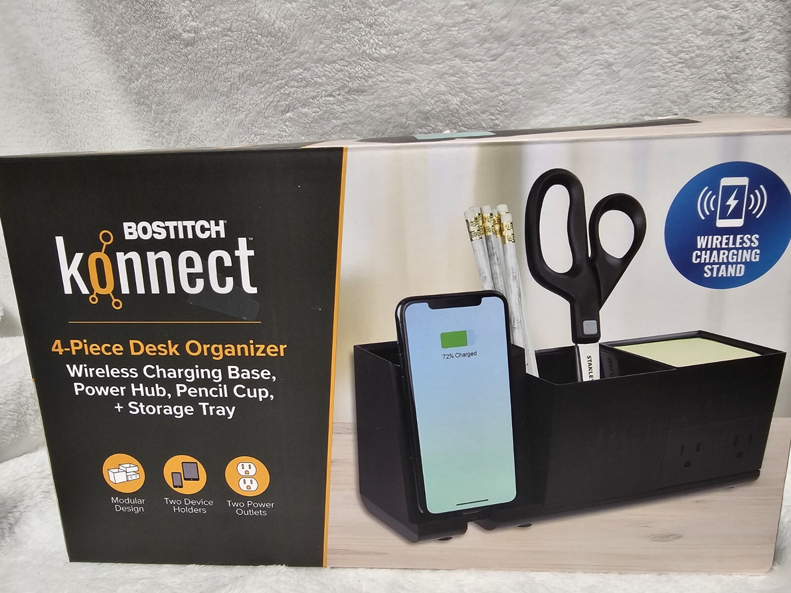 Bostitch Office Konnect Desk Organizer, Black Plastic (KT2-CLUBKITQI-BLK)