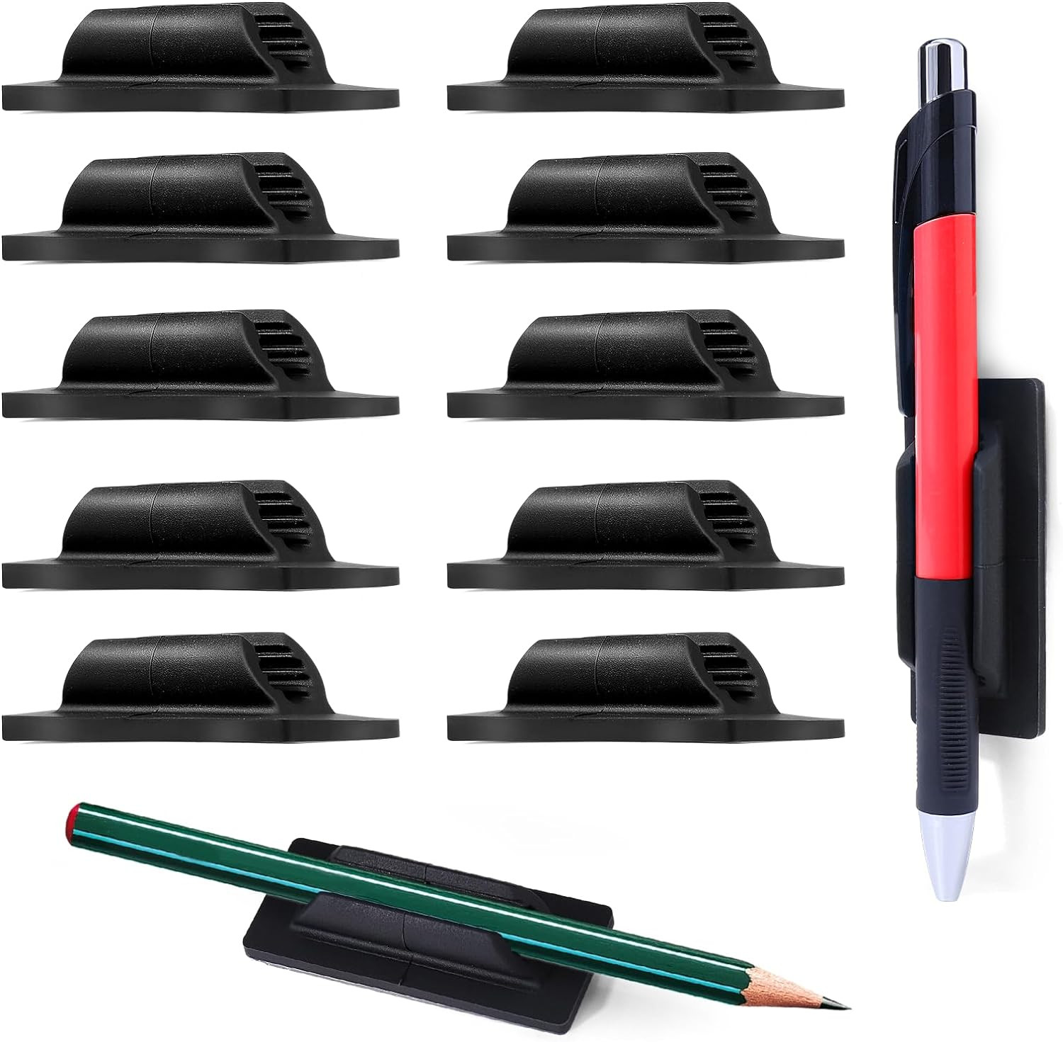 Silicone Adhesive Pencil Pen Holder Desktop Organizer Home Office School 10Pcs