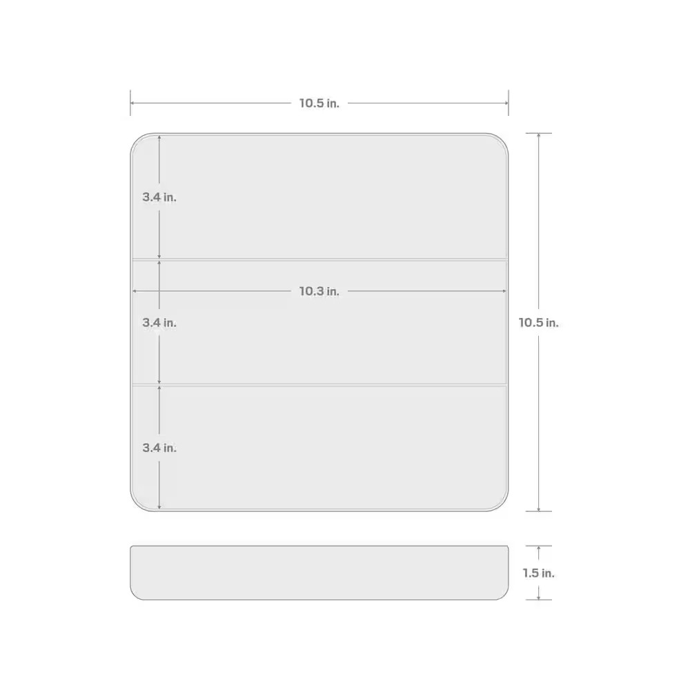 3-Compartment Organizer Tray (Black)