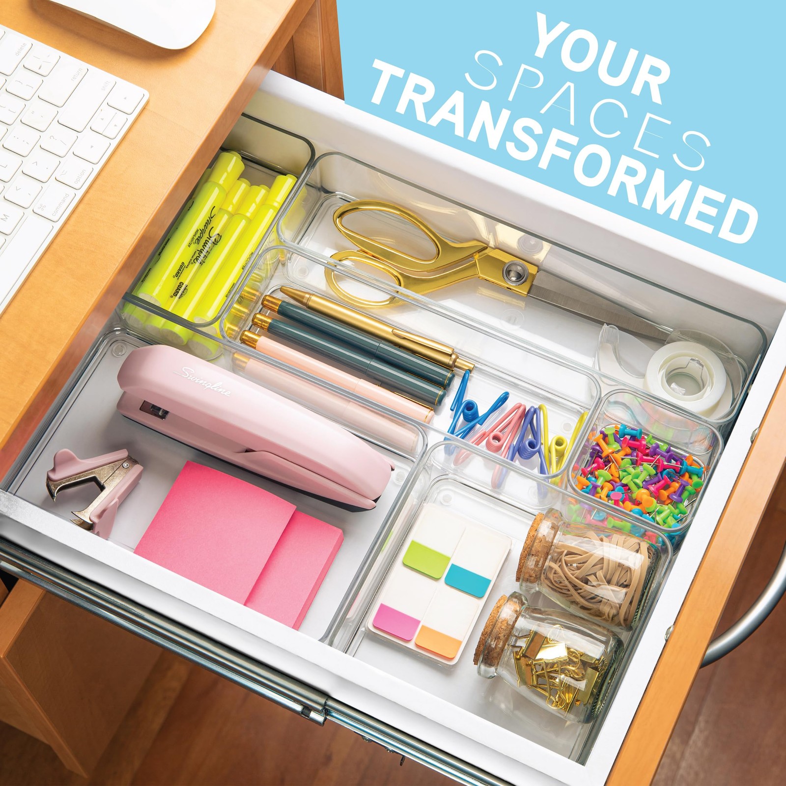 Plastic Clear Drawer Organizers. Bathroom, Kitchen, Bedroom, Gadgets, Office …