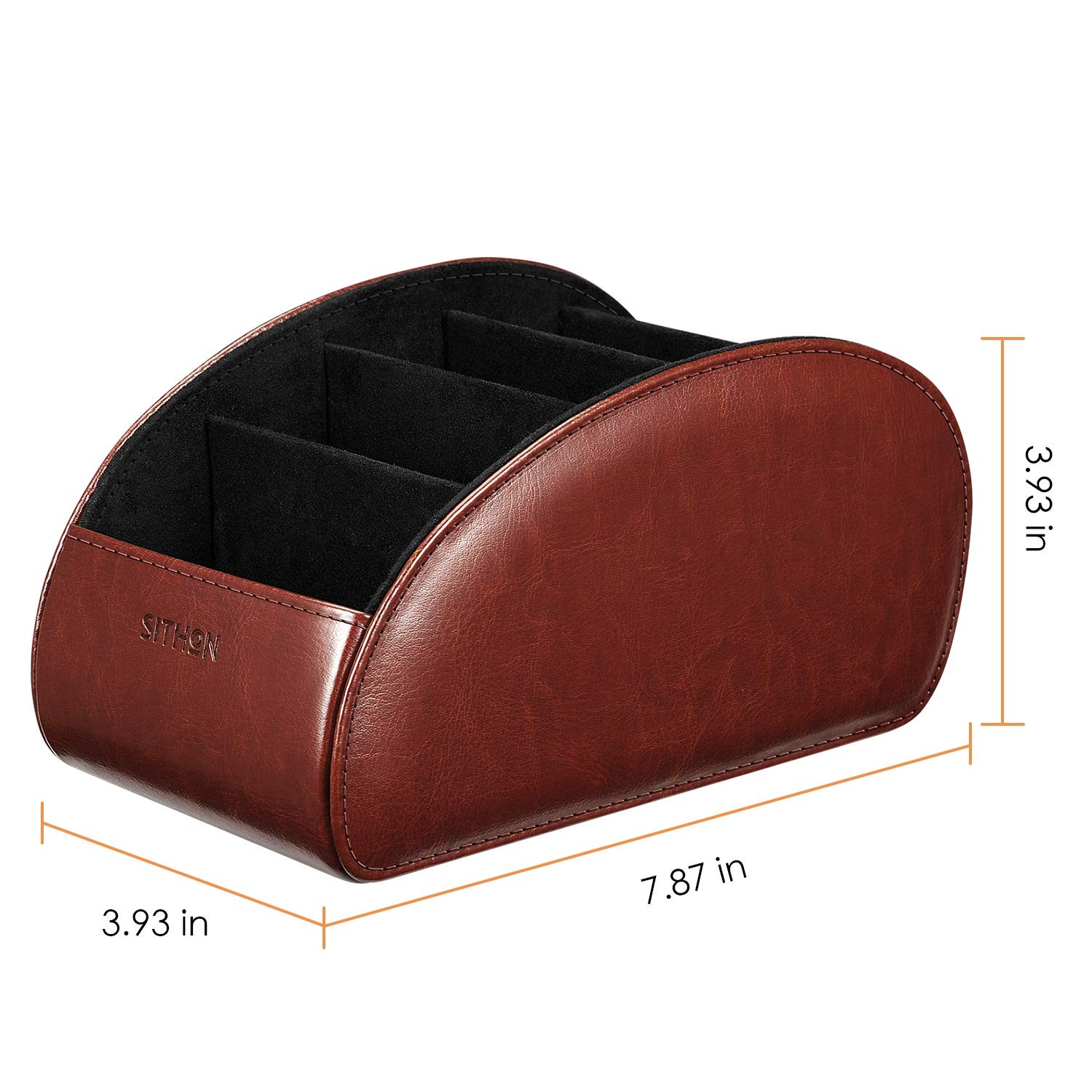 Remote Control Holder with 5 Compartments – [Upgrade Version] PU Leather Remo…