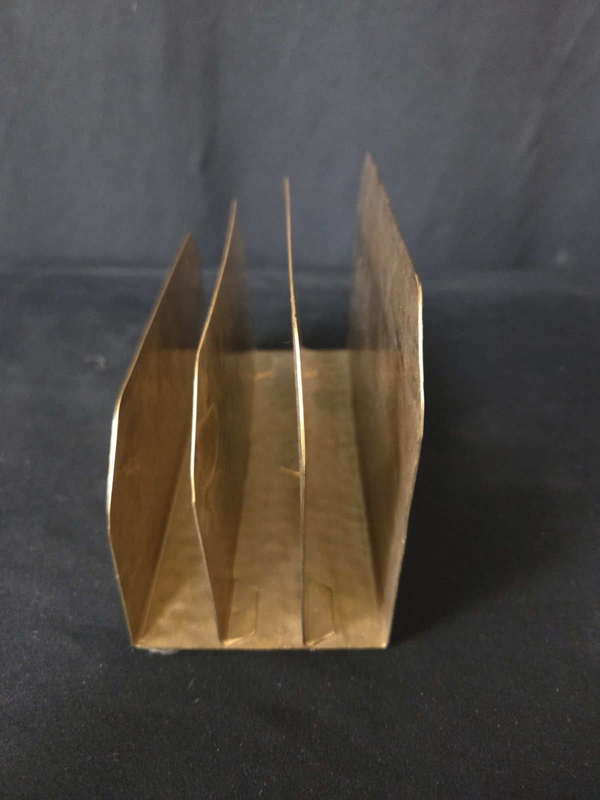 Nate Berkus Letter Sorter Brass Tone Hammered Desk Organizer