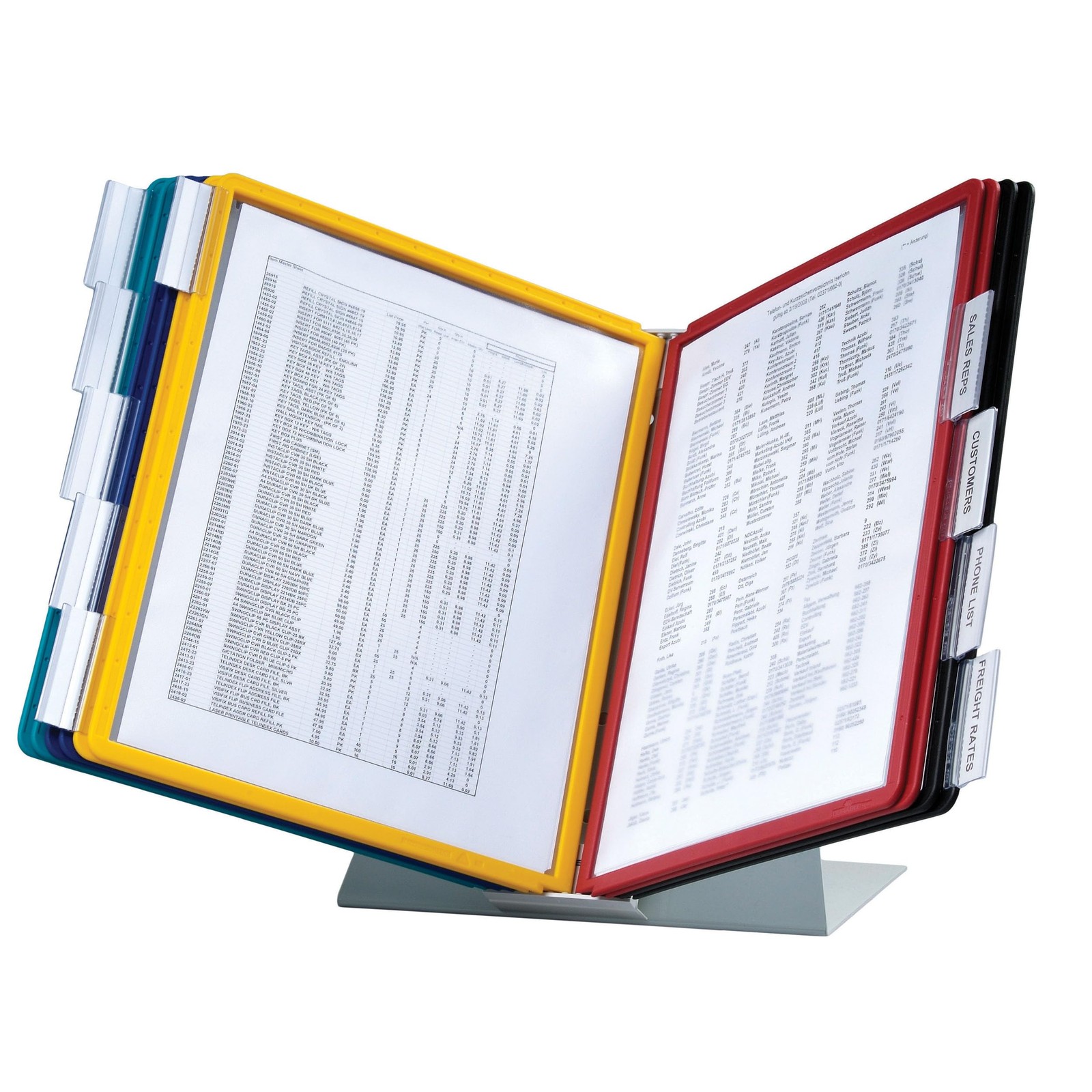 VARIO 20 Pocket Desktop Reference System – Letter Size 10 Double-Sided Panels…