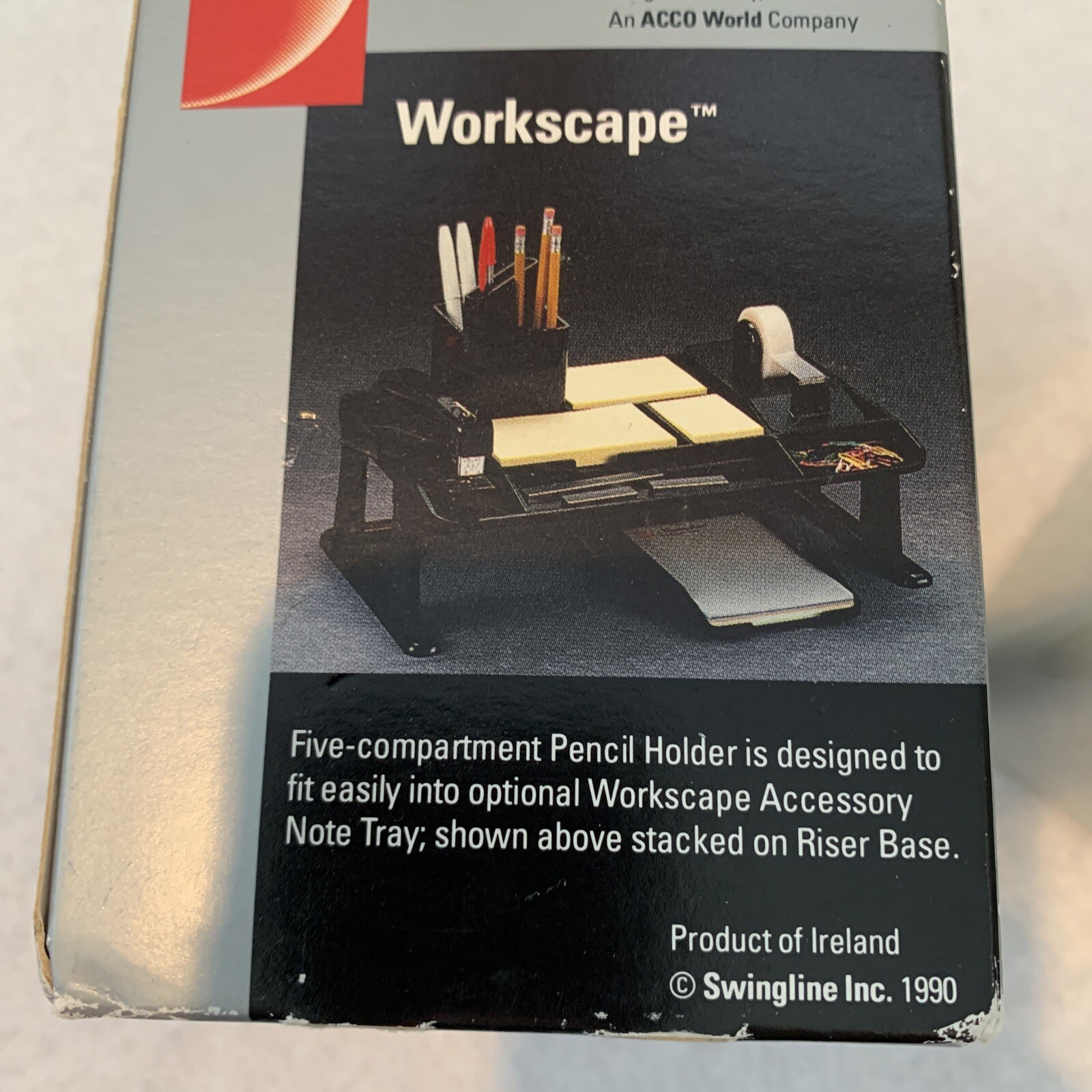 Swingline Workscape Pencil pen Holder plastic square desktop organizer VINTAGE