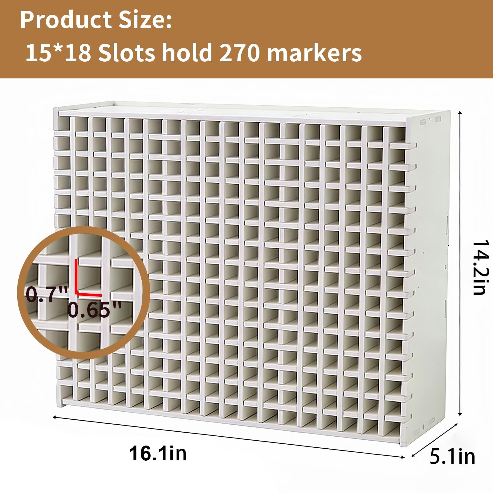 AOPOKOLGG Marker Organizer, 270 Slots Marker Holder Organizer Marker Storage …