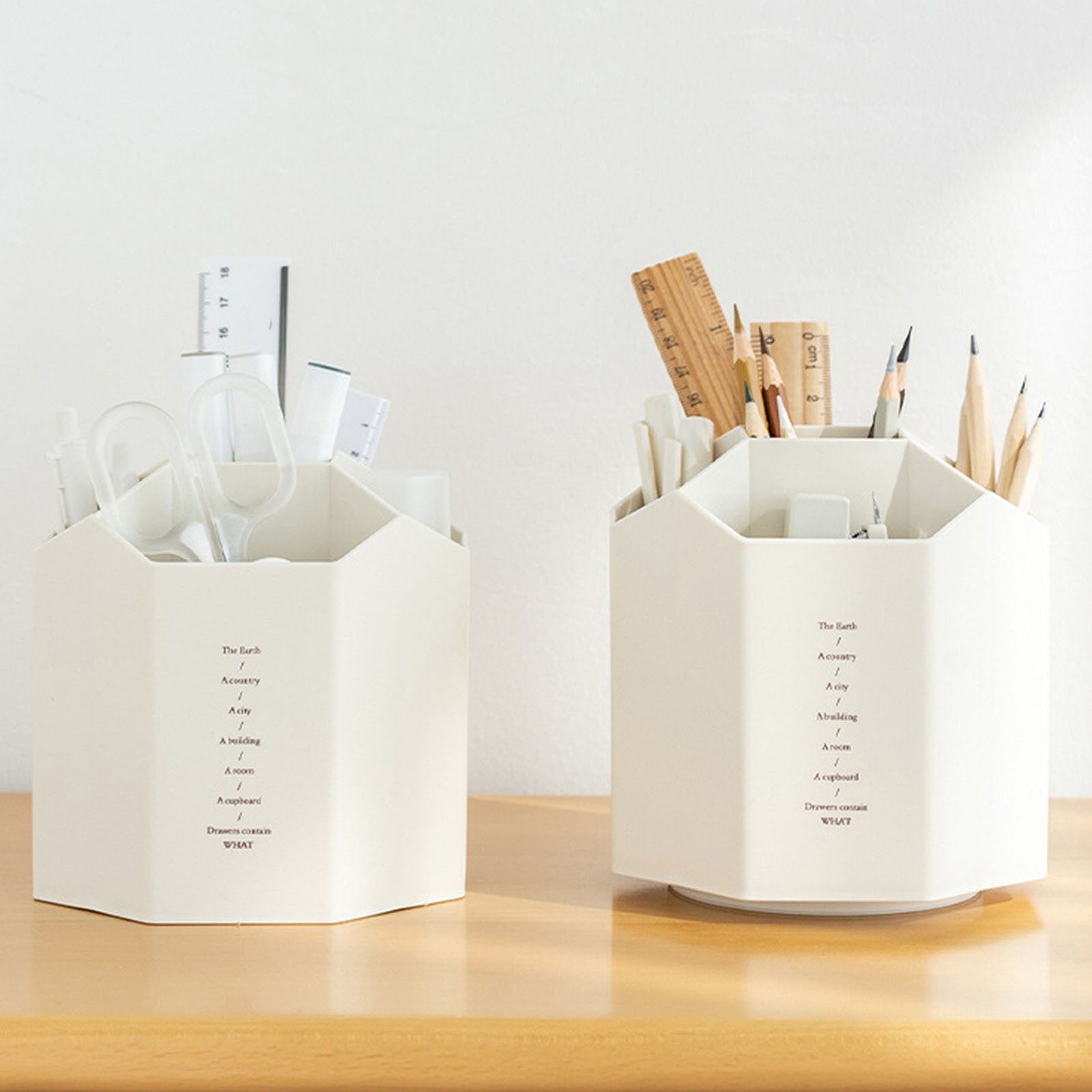 Multifunctional Rotating Desk Organizers For Home Office Decor Easy To Use