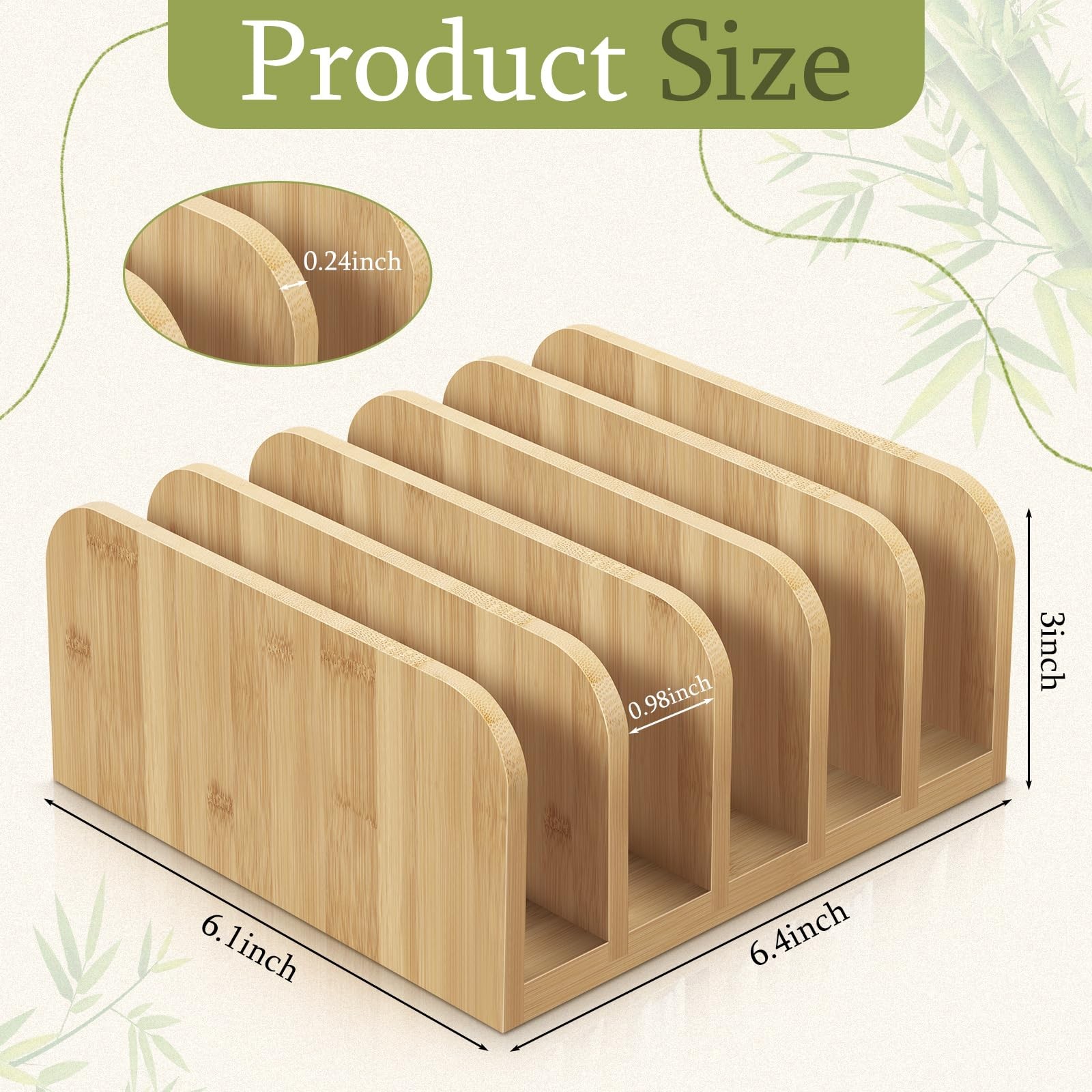 Desk Organizer File Holders Countertop Organizer Letter Sorter 5 Compartments…