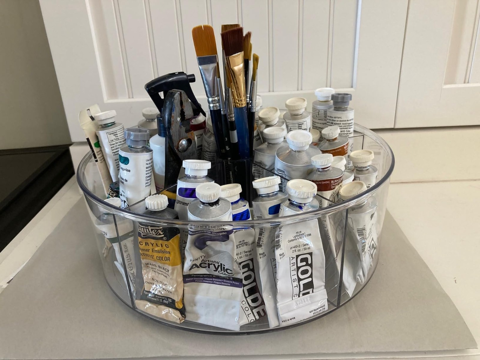 360° Rotating Makeup Organizer 11.5″ Clear Turntable Lazy Susan