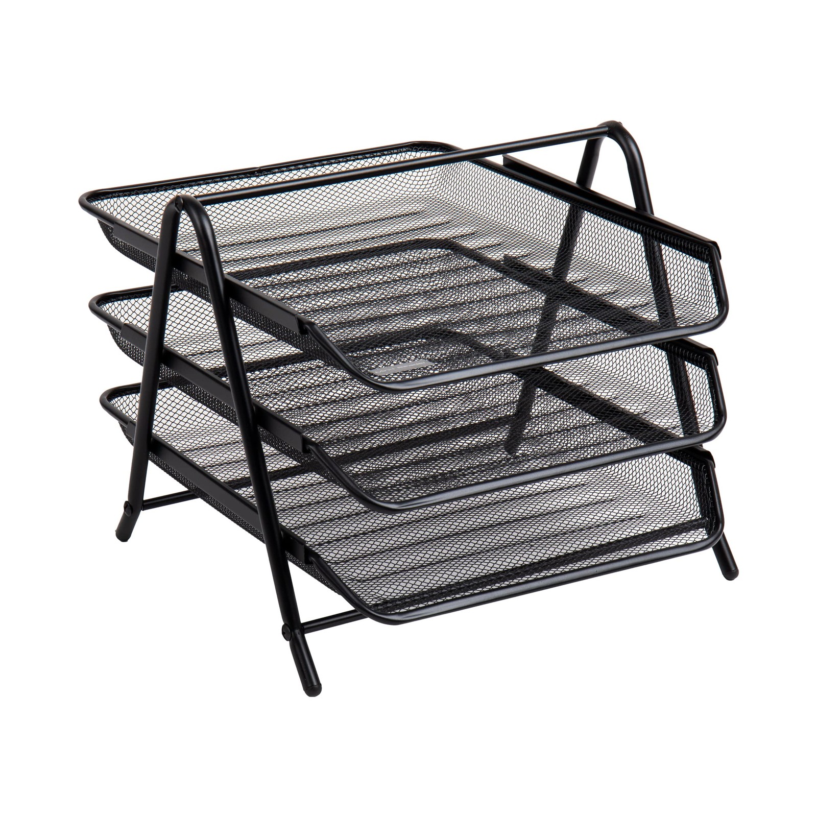 Mind Reader 3-Tier Paper Tray, Desktop 13.8″ x 11.5″ x 10.3″, Black